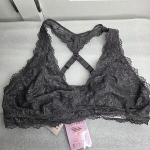 Savage X Fenty Black Floral Lace Racerback Bralette Size 3X NWT